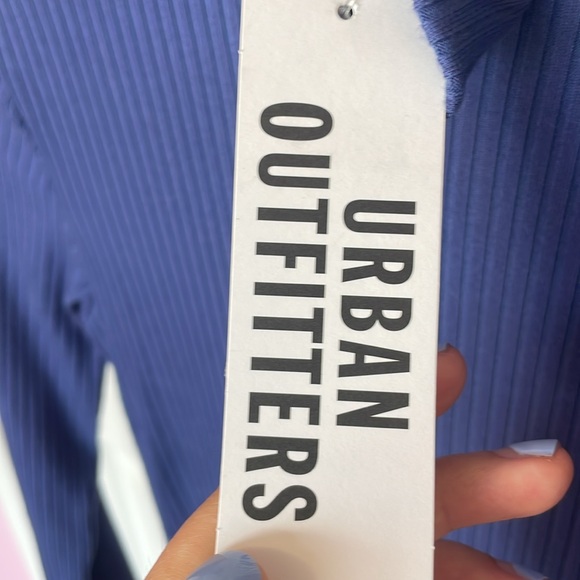 New with Tags Urban Outfitters Blue Mock Neck Long Sleeve Dress Size XS - Picture 5 of 5